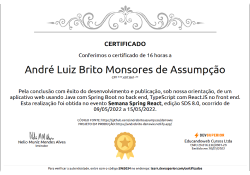 Spring React Certificado