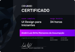 UI Design para iniciantes Certificado